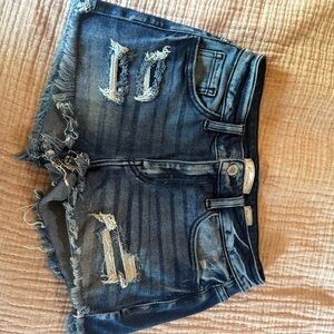 Kancan Distressed Denim Shorts